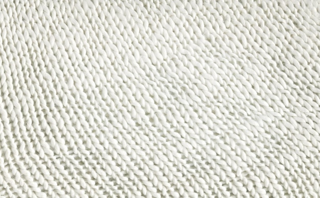 Pull en laine blanche au style doux Texture blanche de tissu chaud tricoté léger
