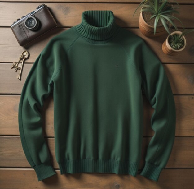 Photo un pull vert.