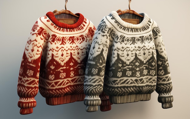 Des pulls de Fair Isle avec un fond clair