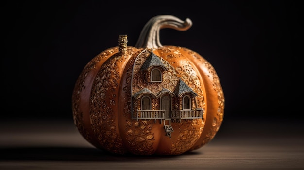 Pumpkin abrite le concept de maisons faites de matériaux écologiques IA générative