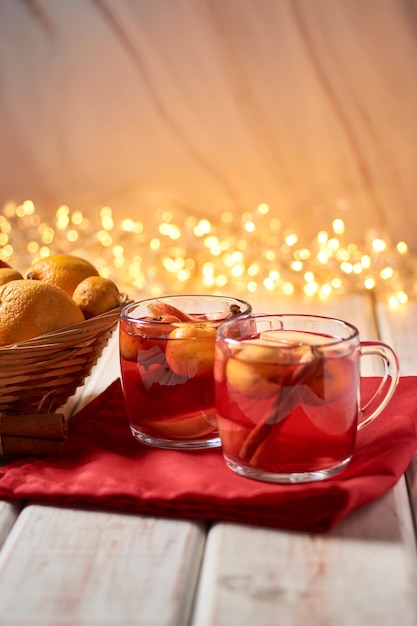 Punch aux fruits de Noël traditionnel mexicain fait pour Noël