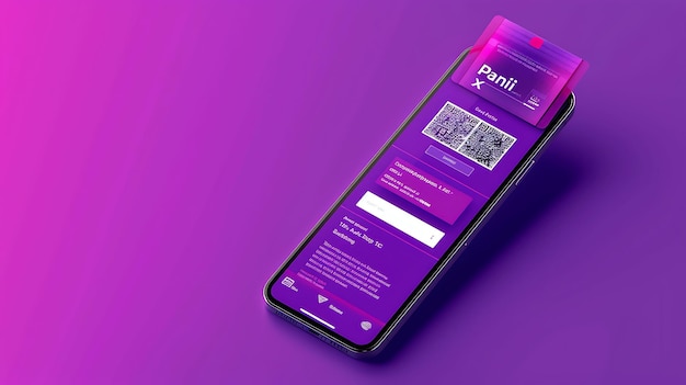 Pundi X point de vente de crypto-monnaie mise en page mobile avec des conceptions d'arrière-plan d'applications Mage Creative Idea