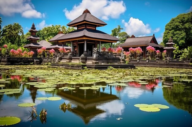 Pura Taman Ayun explore le majestueux temple balinais à Mengwi en Indonésie