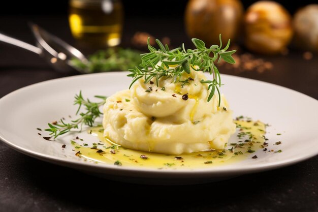 Puree de pommes de terre à l'huile de truffe fouettée