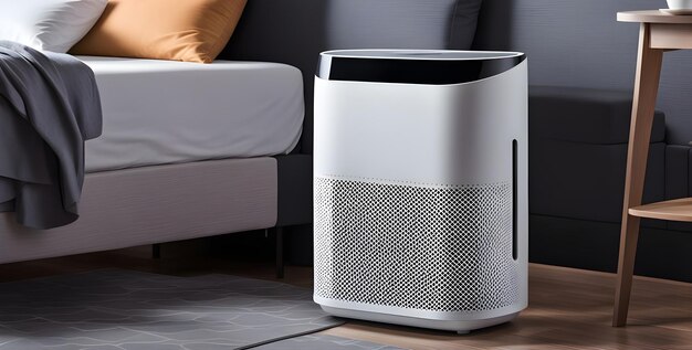 Purificateur d'air dans la chambre à coucher pour le filtrage et le nettoyage éliminant la poussière PM25 HEPA à la maison