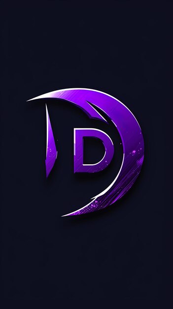 Photo a purple logo with the word dd on it