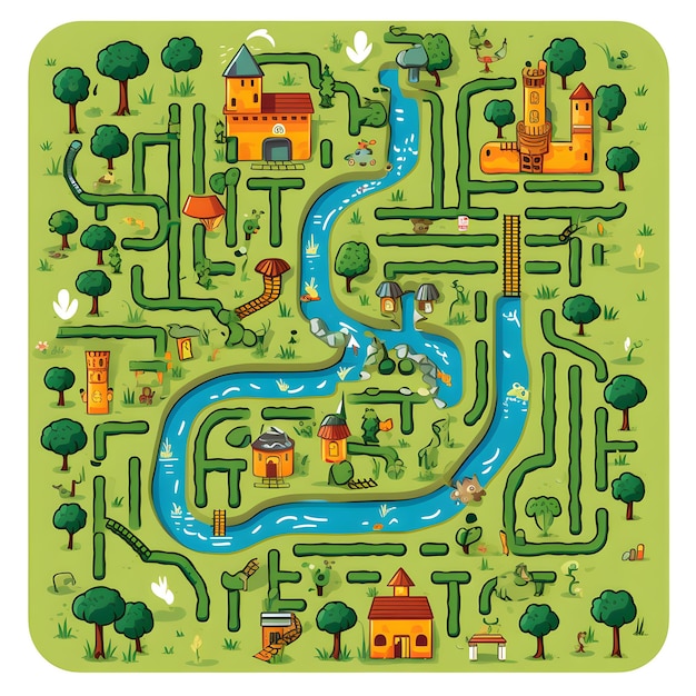 Puzzle de labyrinthe simple pour enfants