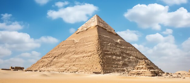 Photo une pyramide dans le désert