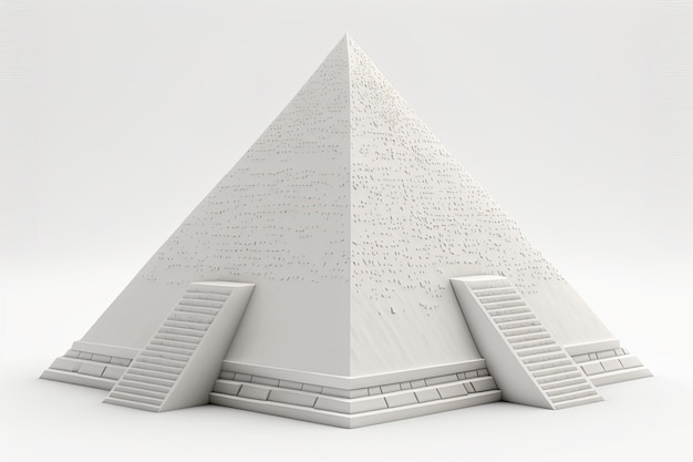 Pyramide d'Egypte sur un fond blanc.