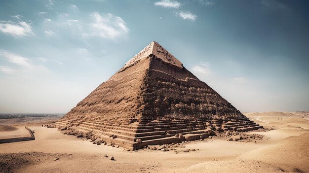 une pyramide avec le mot pyramide dessus