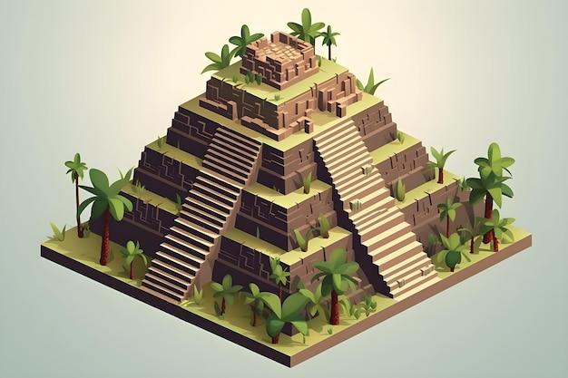 Une pyramide avec le mot pyramide dessus