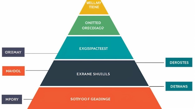 Photo une pyramide avec les mots 