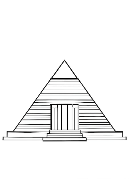 Photo une pyramide avec un triangle sur elle qui dit la pyramide