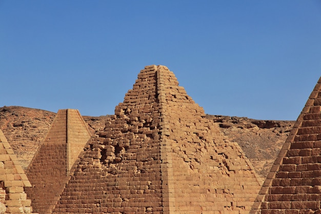 Pyramides antiques dans Jebel Barkal, Soudan
