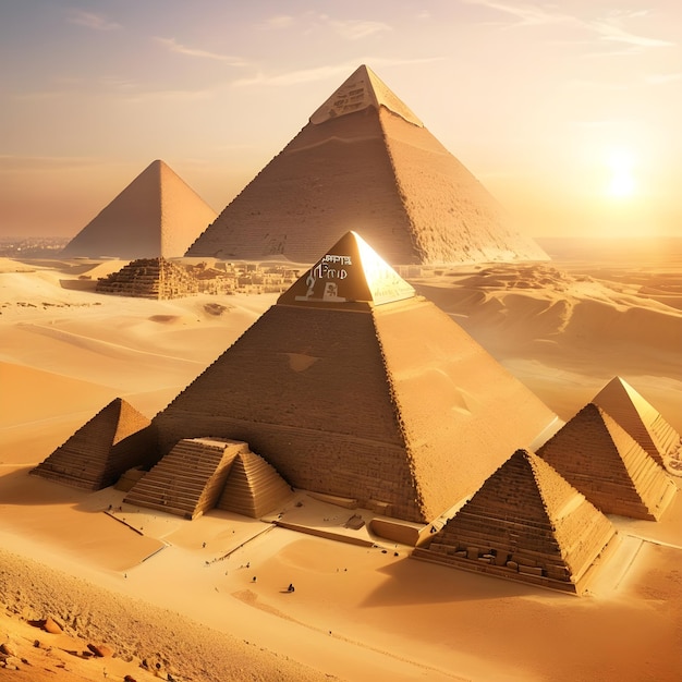 Photo des pyramides avec le mot 