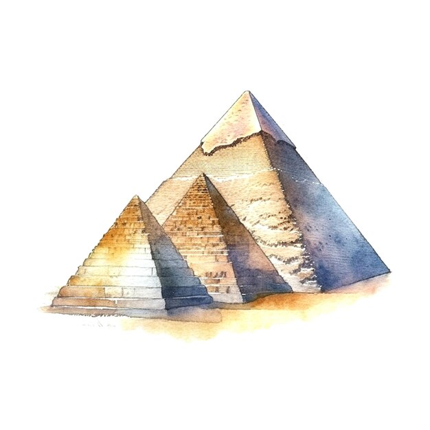 pyramides situées sur un terrain désert