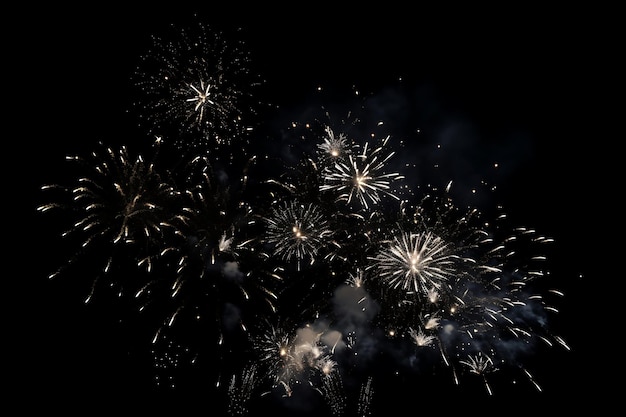 Pyrotechnique et feux d'artifice arrière-plan avec animation O