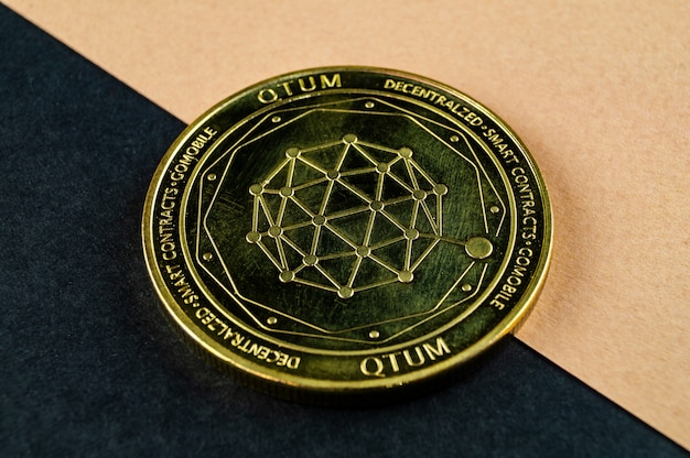 Photo qtum est un moyen d'échange moderne