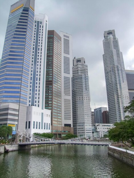 Photo le quai des bateaux à singapour