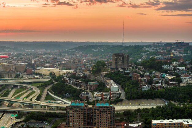 Le quartier résidentiel de Mount Adams à Cincinnati, Ohio