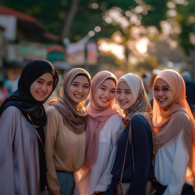 quatre femmes posent pour une photo avec leurs têtes ensemble