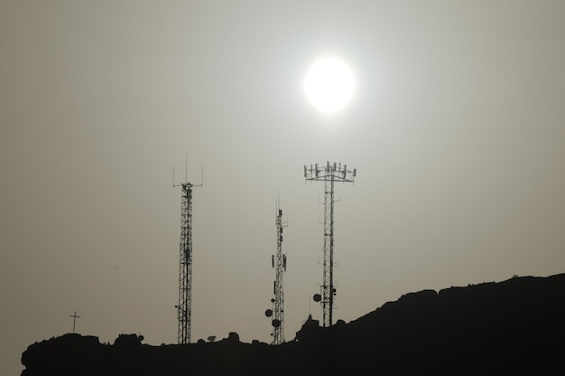 Quelques antennes en silhouette