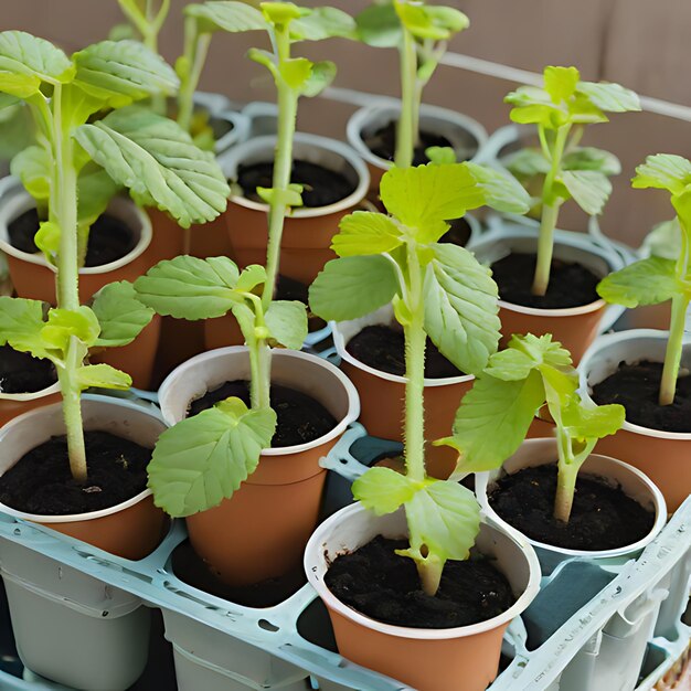 Photo quelques plantes de la pépinière