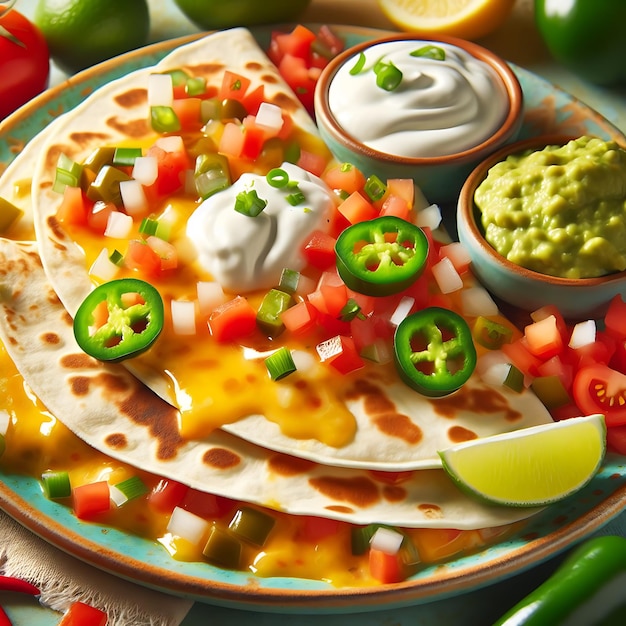 Photo quesadillas un délicieux plaisir culinaire mexicain la nourriture mexicaine télécharger sur freepik