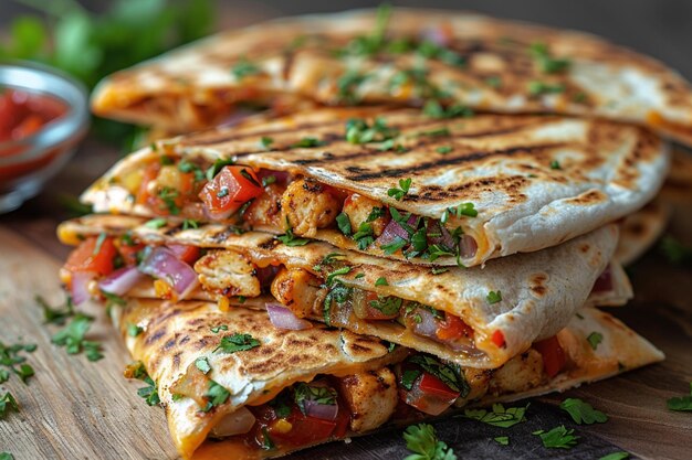 Quesadillas nourriture mexicaine générée par l'IA