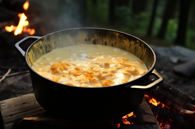 Queso au feu de camp