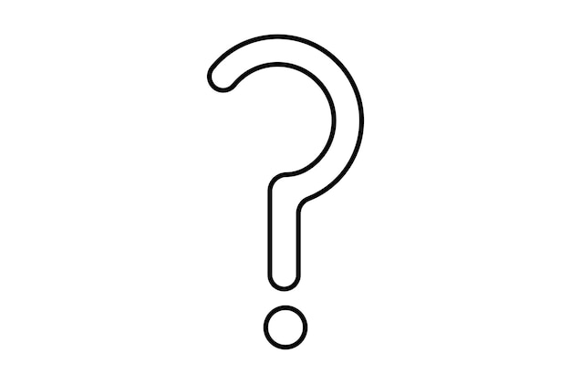 Question ligne icône noir demander symbole signe art