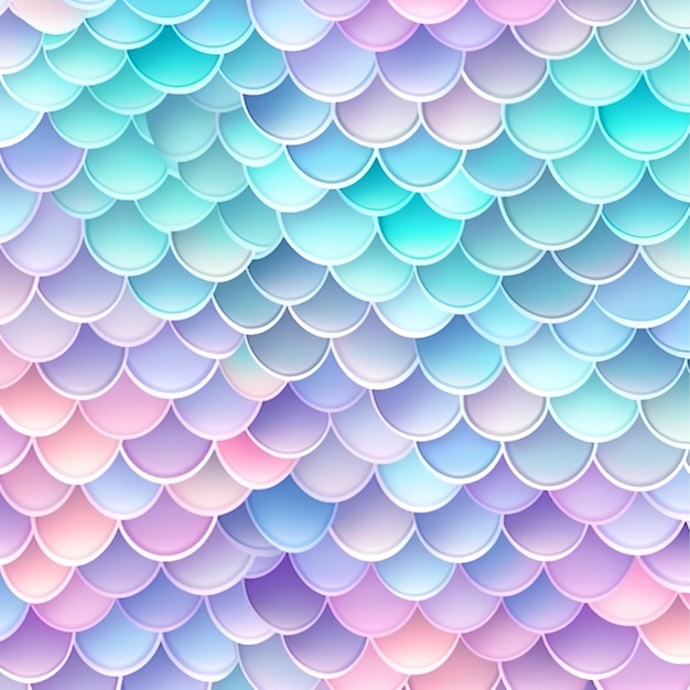 La queue de sirène pastel papier numérique fond bleu et violet