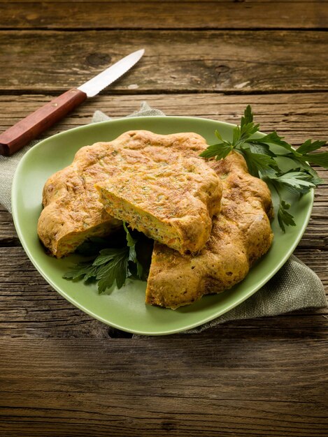 Quiche aux carottes et au persilnourriture végétarienne