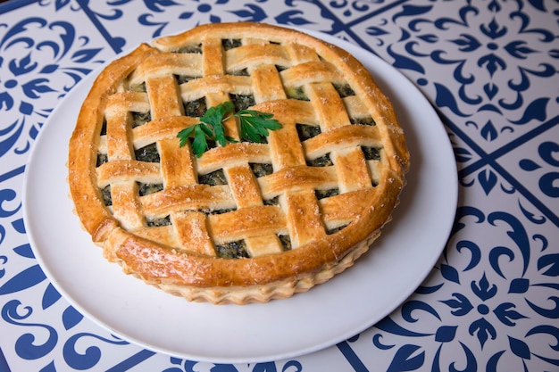 Quiche aux épinards Entrée populaire du patrimoine français Nourriture gastronomique