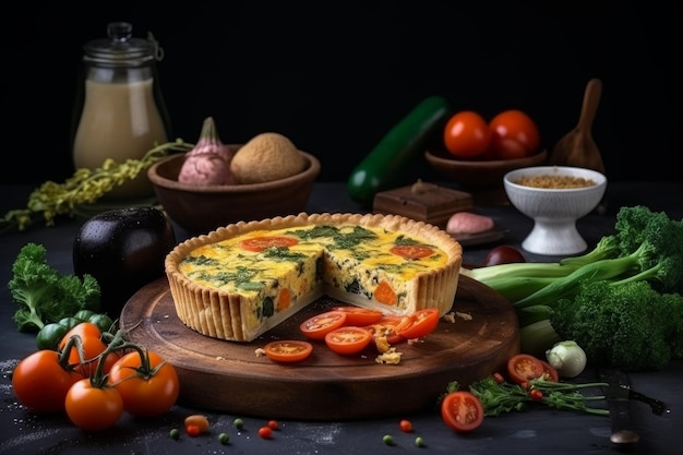 Quiche aux légumes maison Generate Ai