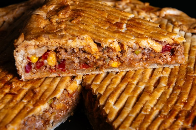 Quiche à la viande et aux légumes