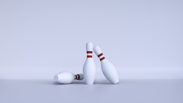 quilles, bowling, à, fond blanc