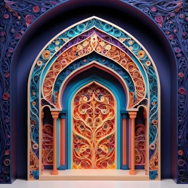 le quilling du mihrab islamique