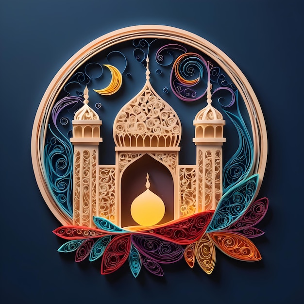 Photo le quilling du ramadan