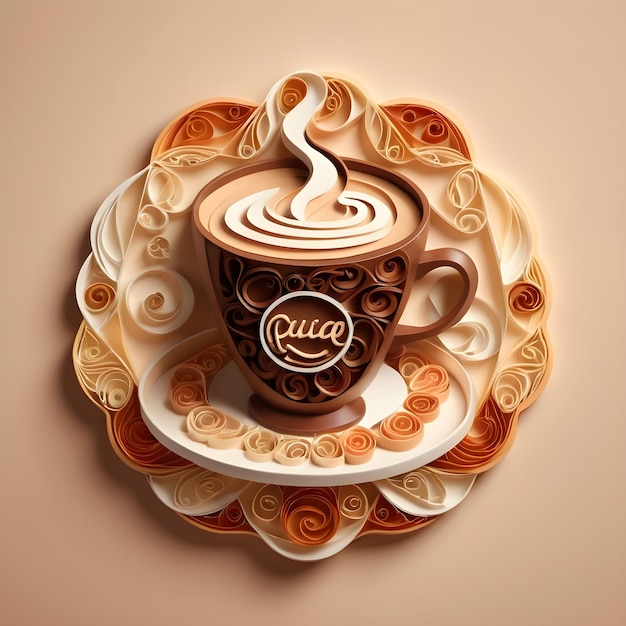 Quilling de la journée du café