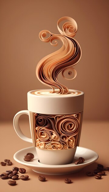 Quilling de la journée du café