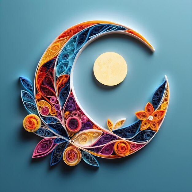 le quilling de la lune du ramadan