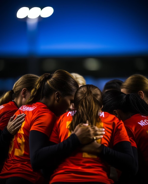 Équipe espagnole de football féminin photo stock