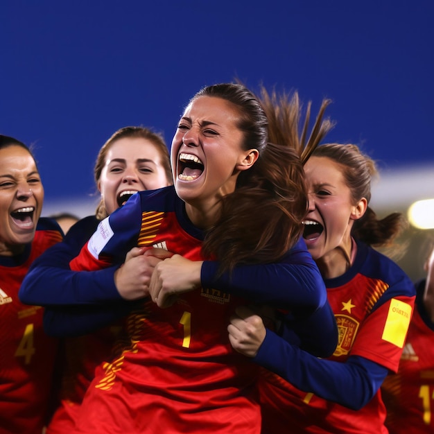 Équipe espagnole de football féminin photo stock