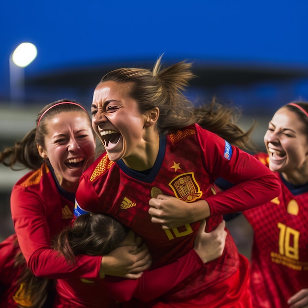 Équipe espagnole de football féminin photo stock