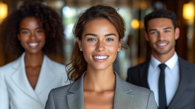 Équipe professionnelle dans le cadre d'un bureau