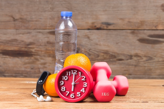 Équipement de fitness. haltères