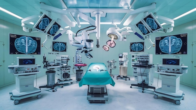 Équipement moderne dans les salles d'opération dispositifs médicaux pour la neurochirurgie
