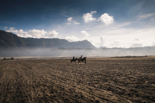 Équitation au Mont Bromo, Indonésie