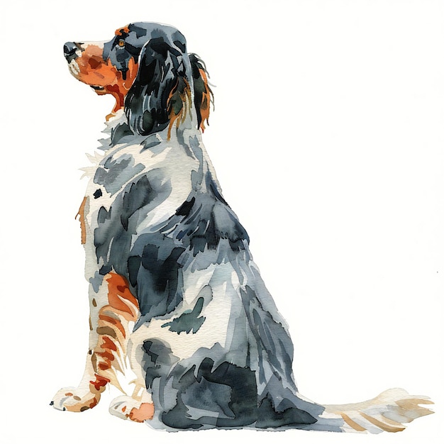 Races de chiens à l'aquarelle Illustration de journaux Chiens Création de cartes Art de race de chiens